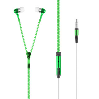 sluchátka Zipper Color 3,5mm green