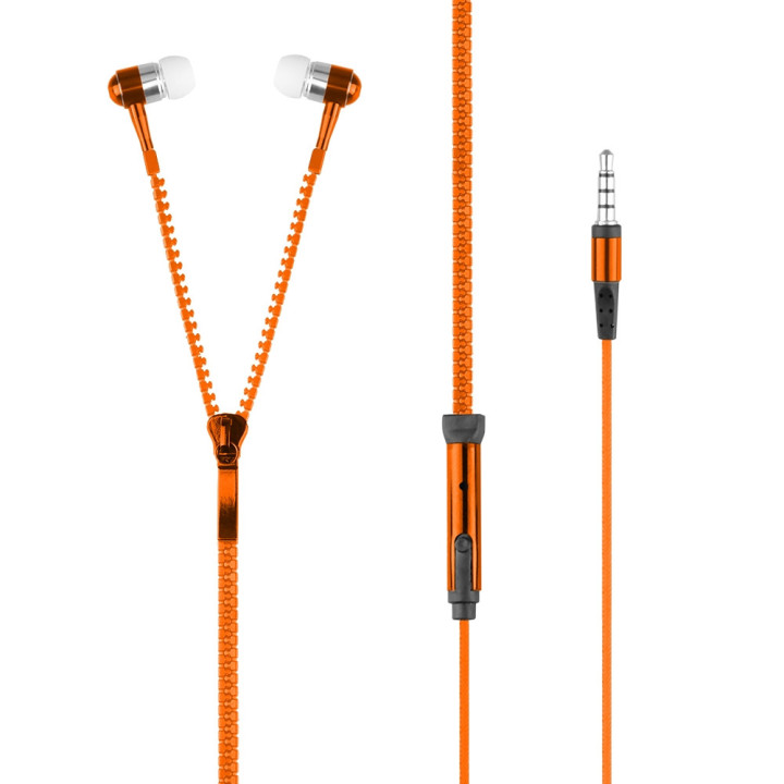 sluchátka Zipper Color 3,5mm orange