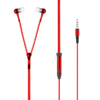 sluchátka Zipper Color 3,5mm red